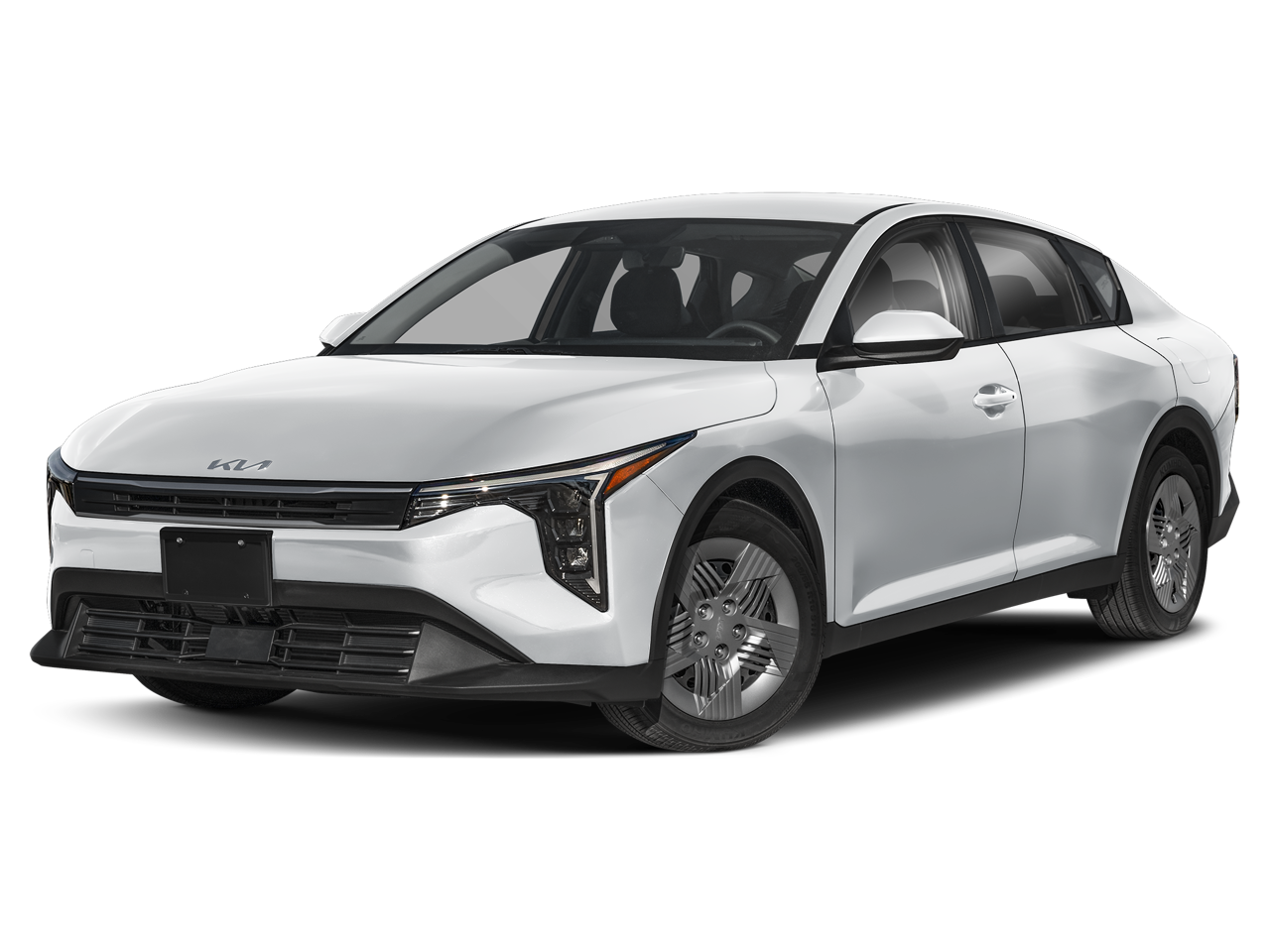 2026 Kia K4 LX in Steel — front three-quarter view