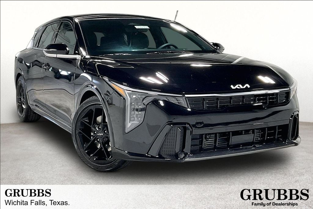 2026 Kia K4 GT-Line Turbo in Aurora Black Pearl — front three-quarter view
