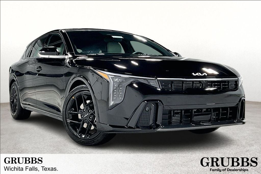 2026 Kia K4 GT-Line Turbo in Aurora Black Pearl — front three-quarter view