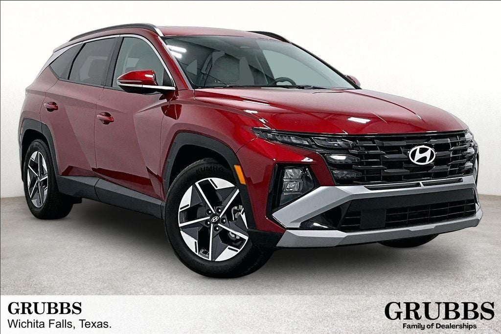 2025 Hyundai Tucson SEL Convenience in Ultimate Red — front three-quarter view