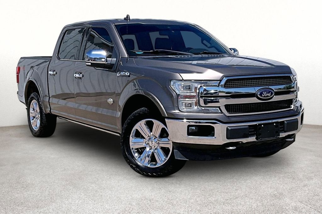 2019 Ford F-150 King Ranch in Gray — front three-quarter view