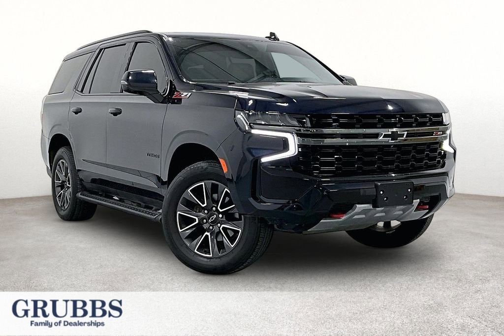 2021 Chevrolet Tahoe Z71 in Midnight Blue Metallic — front three-quarter view