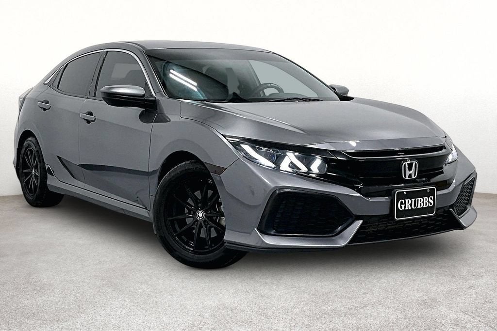 2017 Honda Civic LX in Gray — front three-quarter view
